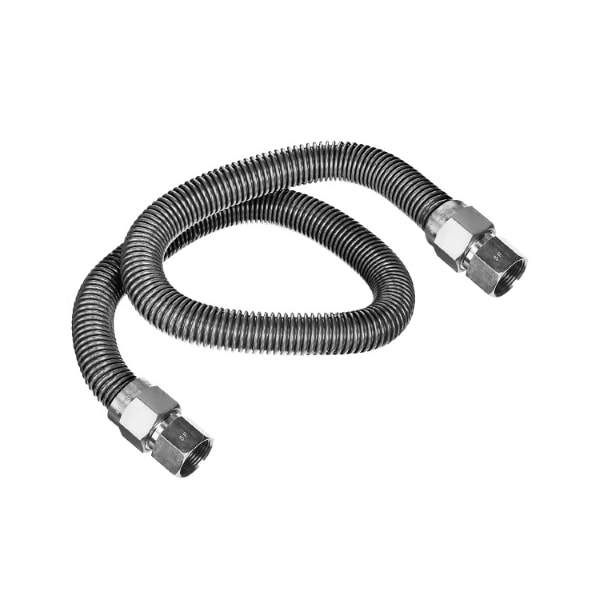Flextron Gas Line Hose 1/2'' O.D. x 72'' Length with 3/8" FIP Fittings, Stainless Steel Flexible Connector FTGC-SS38-72H - main